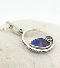 Load image into Gallery viewer, Pendant Boulder Opal and London Blue Topaz