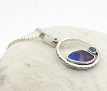 Load image into Gallery viewer, Pendant Boulder Opal and London Blue Topaz