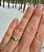 Load image into Gallery viewer, Ring Gold Pebbles/Cairns, Diamonds, Silver