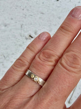 Load image into Gallery viewer, Ring Gold Pebbles/Cairns, Diamonds, Silver