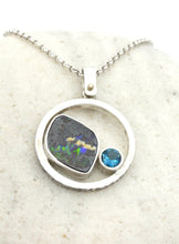 Load image into Gallery viewer, Pendant Boulder Opal and London Blue Topaz