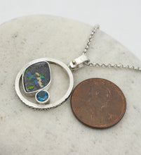 Load image into Gallery viewer, Pendant Boulder Opal and London Blue Topaz