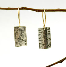 Load image into Gallery viewer, Earrings Birch and Dragonfly
