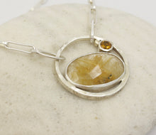 Load image into Gallery viewer, Pendant Rutilated Quartz and Citrine
