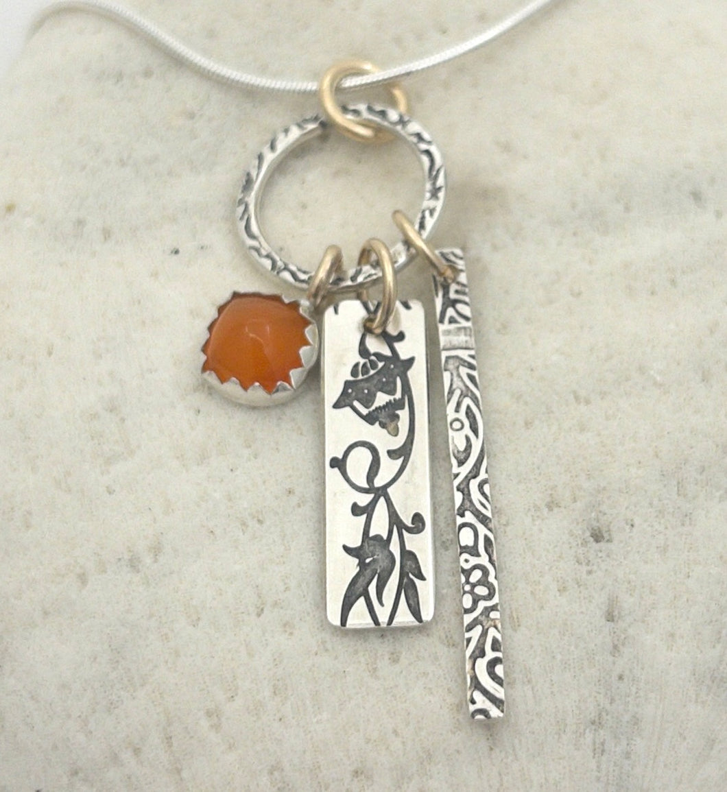 Pendant Carnelian with dangles