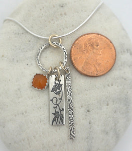 Pendant Carnelian with dangles