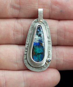 Pendant Boulder Opal and Sapphire