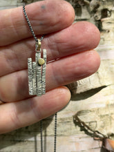Load image into Gallery viewer, Pendant Golden Solstice Moon and Birches
