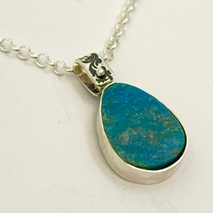 Pendant Blue Opal with Natural surface