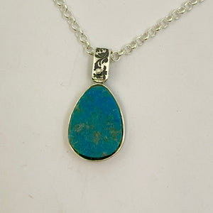 Pendant Blue Opal with Natural surface
