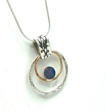 Load image into Gallery viewer, Pendant Double Two Tone Ring with Opal Doublet
