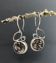 Load image into Gallery viewer, Earrings Tourmaline Quartz and London Blue Topaz-sold
