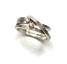 Load image into Gallery viewer, Entwine Ring Diamond 14k Gold and Silver
