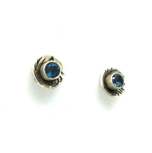 Load image into Gallery viewer, Earrings Silver with London Blue Topaz
