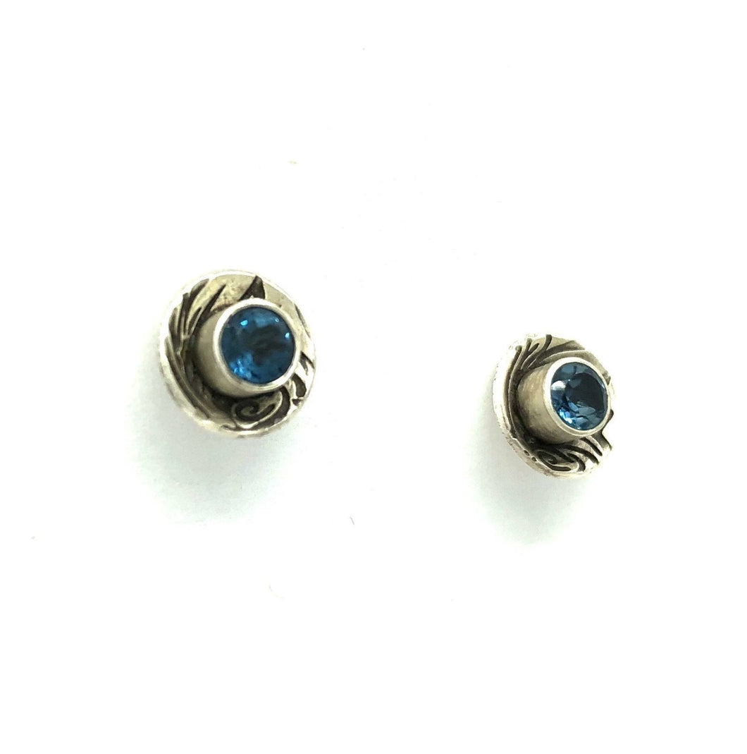 Earrings Silver with London Blue Topaz