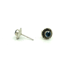 Load image into Gallery viewer, Earrings Silver with London Blue Topaz
