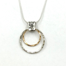 Load image into Gallery viewer, Pendant Double Rings Two Tone
