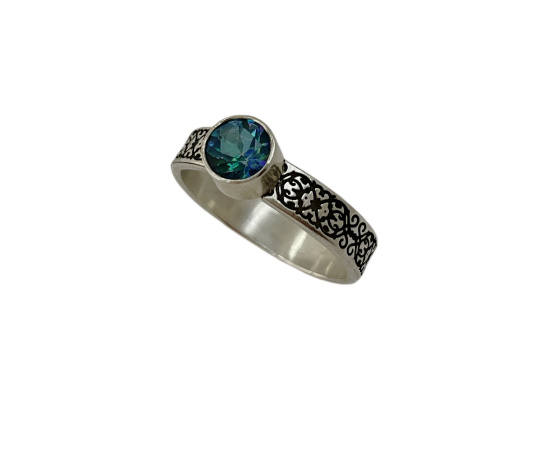 925 Sterling Silver Blue Topaz Solitaire Stone Ring at Rs 400 in Jaipur