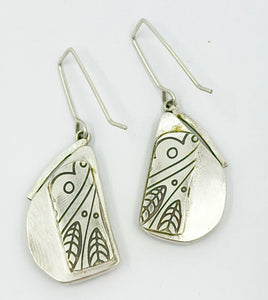 Earrings Gaspeite and Silver